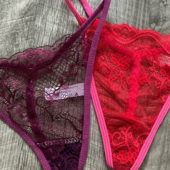 NEW Women’s 6 Pairs Lace G-String Thong Set XS/S - Picture 2 of 4